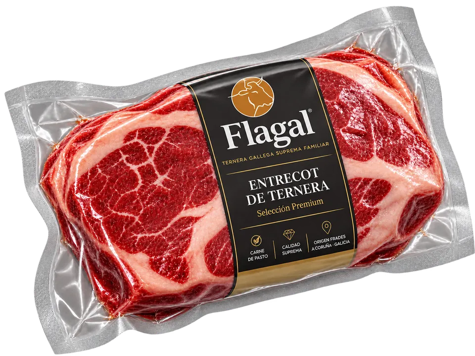 Entrecot de Ternera Gallega Suprema FLAGAL envasado al vacío
